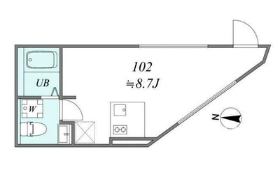 間取図 8.7帖の広いお部屋